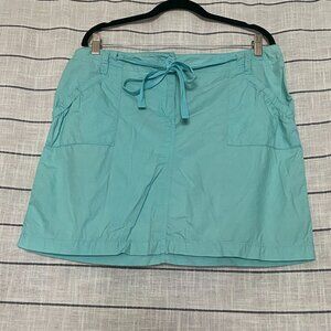 Vintage Y2K New York & Company Turquoise Mini-Skirt with Pockets
